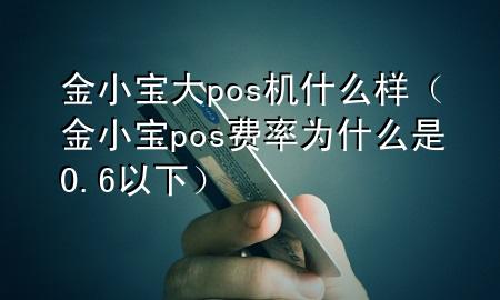 金小宝大pos机什么样（金小宝pos费率为什么是0.6以下）