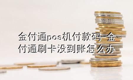 金付通pos机付款码-金付通刷卡没到账怎么办