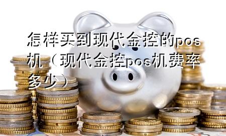 怎样买到现代金控的pos机（现代金控pos机费率多少）